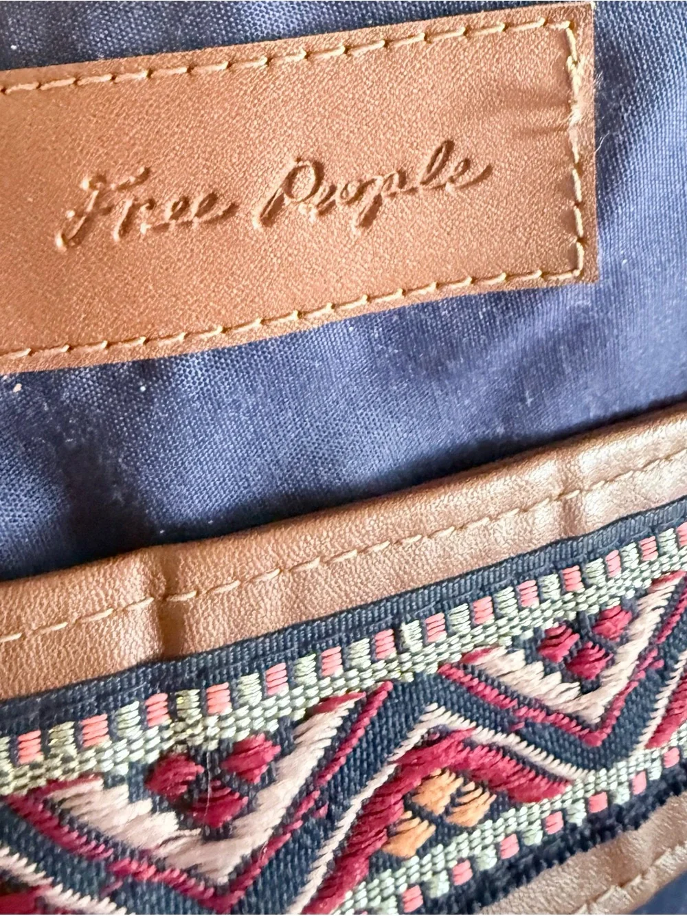 Free people poppy crescent cotton Bohemian Printed Hobo Bag in Multi-Color